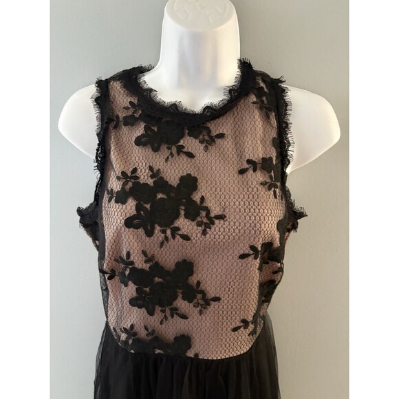 Vtg Mesh Speechless Dress Size 7 Black Lace Y2K Babydoll Fairy Whimsigoth - Picture 4 of 16